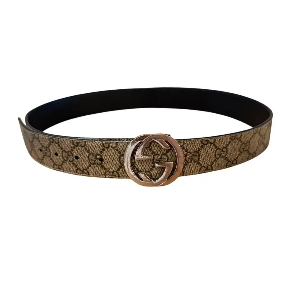 Gucci GG Supreme Canvas Belt Men's Sz. 38